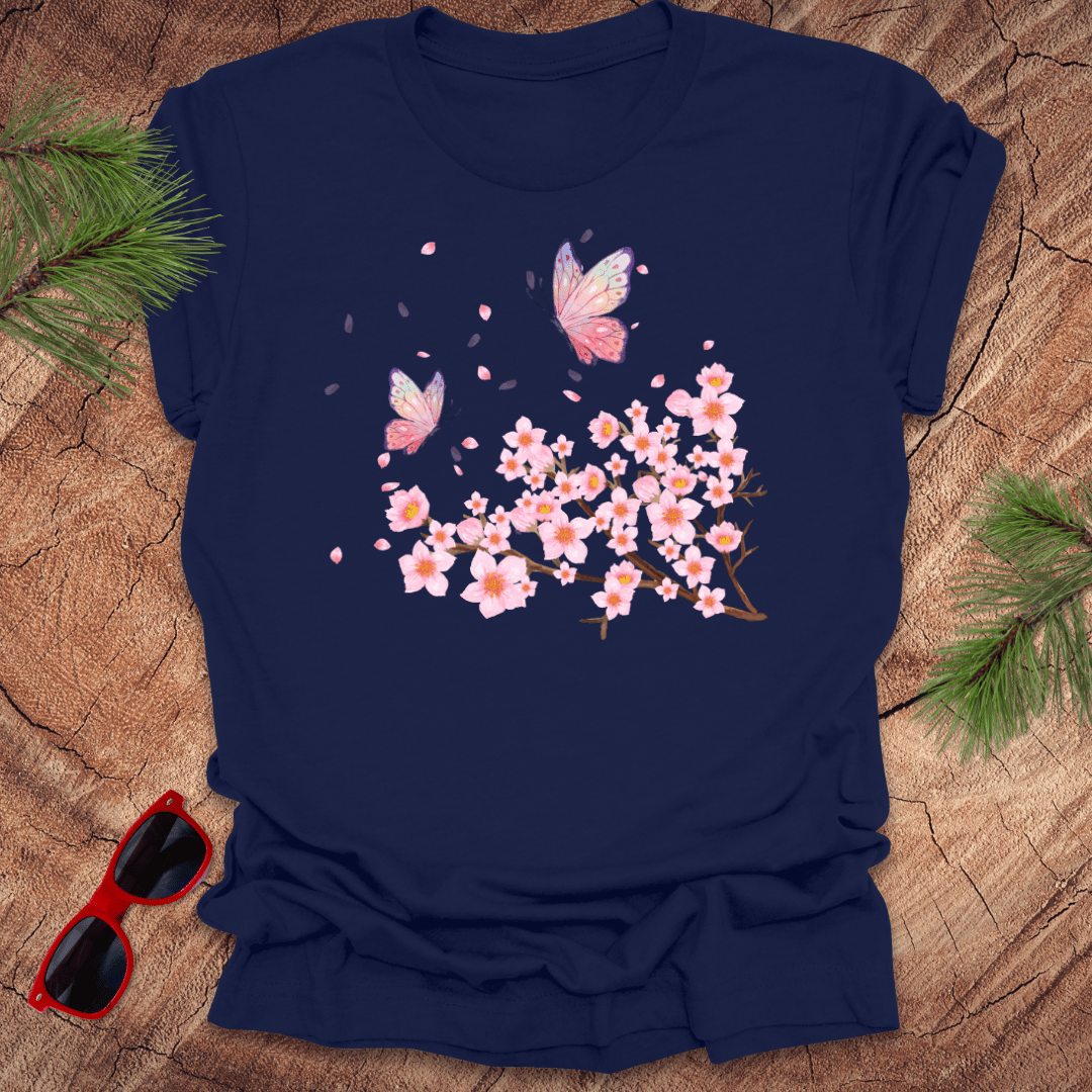 Butterflies and Cherry Blossoms Tee