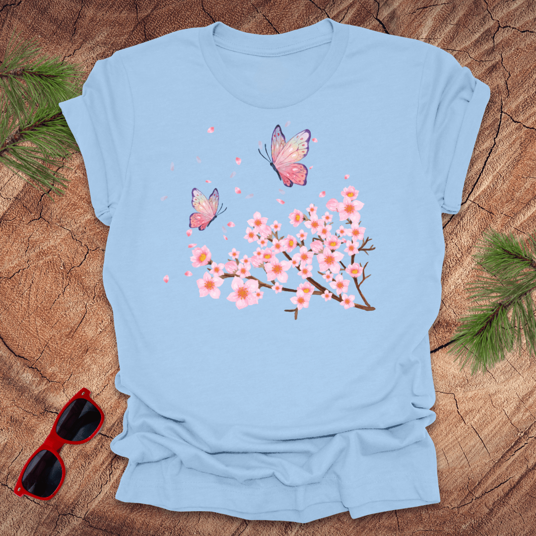Butterflies and Cherry Blossoms Tee
