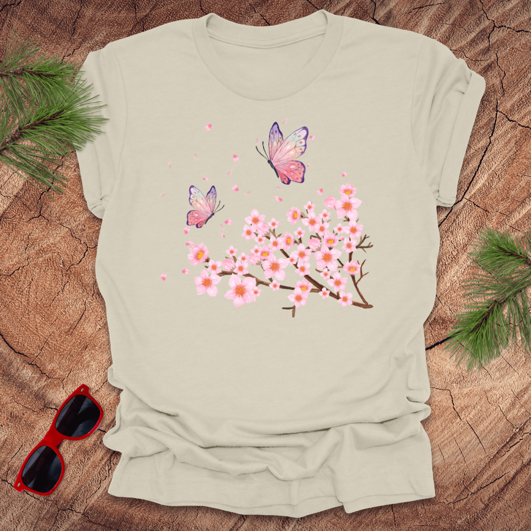 Butterflies and Cherry Blossoms Tee