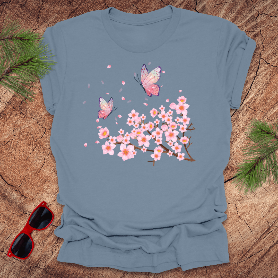 Butterflies and Cherry Blossoms Tee