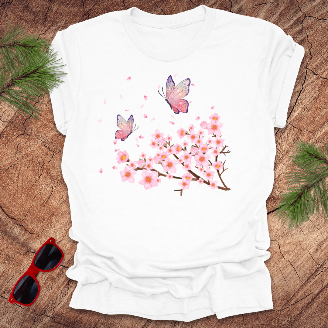 Butterflies and Cherry Blossoms Tee